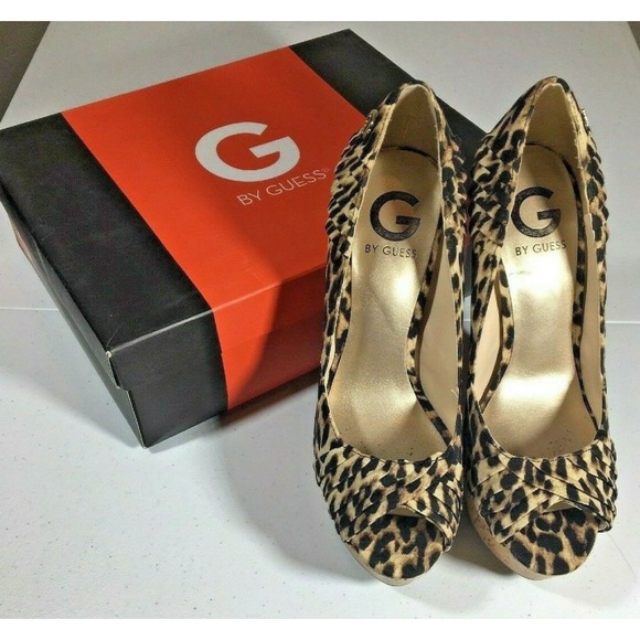 G By Guess Thriller Animal Print Platform Pump Heels Women's Size 7.5 - Picture 2 of 8